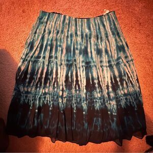 JONES NEW YORK 18W Tie Dye Blue & Black Skirt